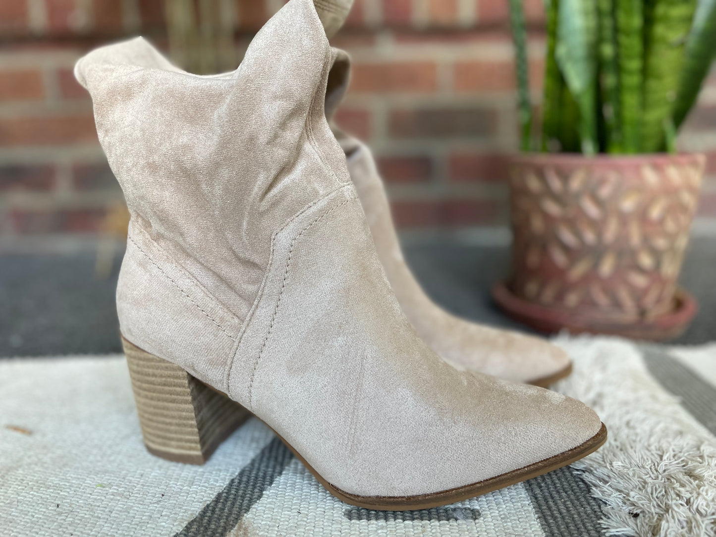 High Top, Casual, Western, Boot, Taupe